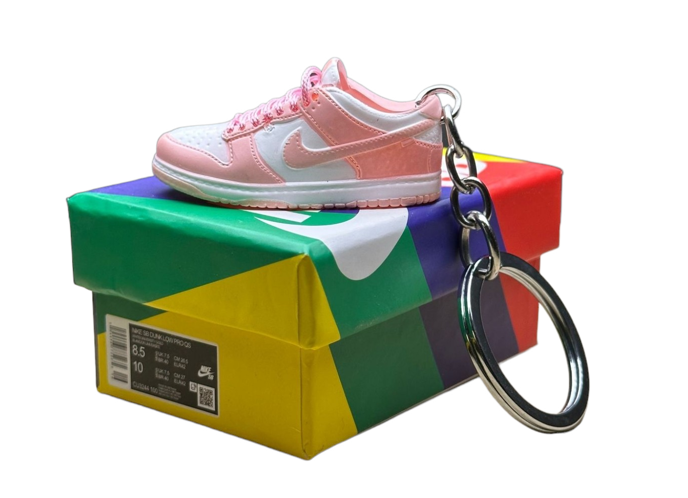 LK Low Dunks Trainer Keychain With Mini Shoe Box