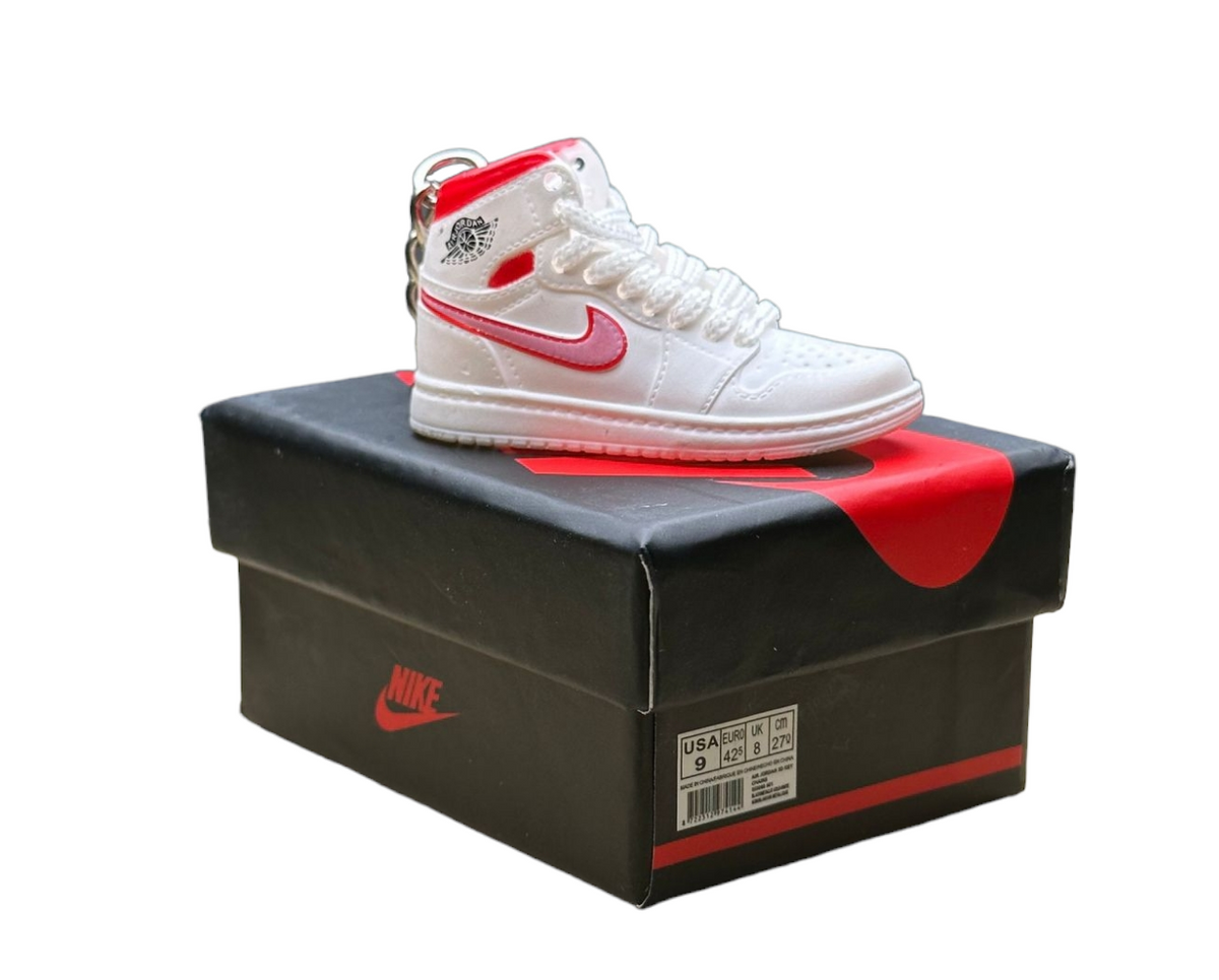 LKJ 1 High Top Trainer Keychain With Mini Shoe Box