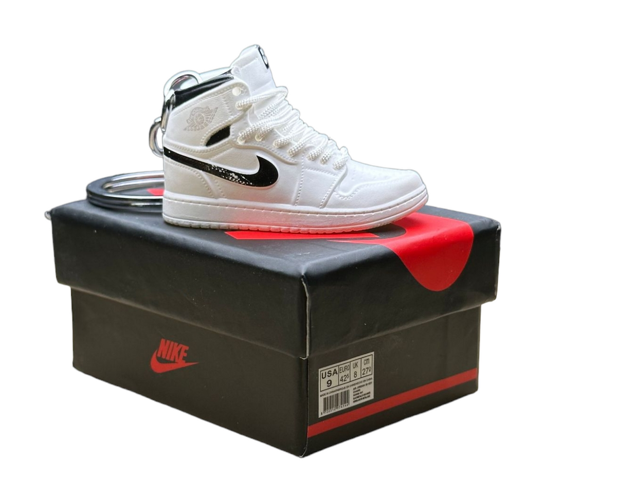 LKJ 1 High Top Trainer Keychain With Mini Shoe Box
