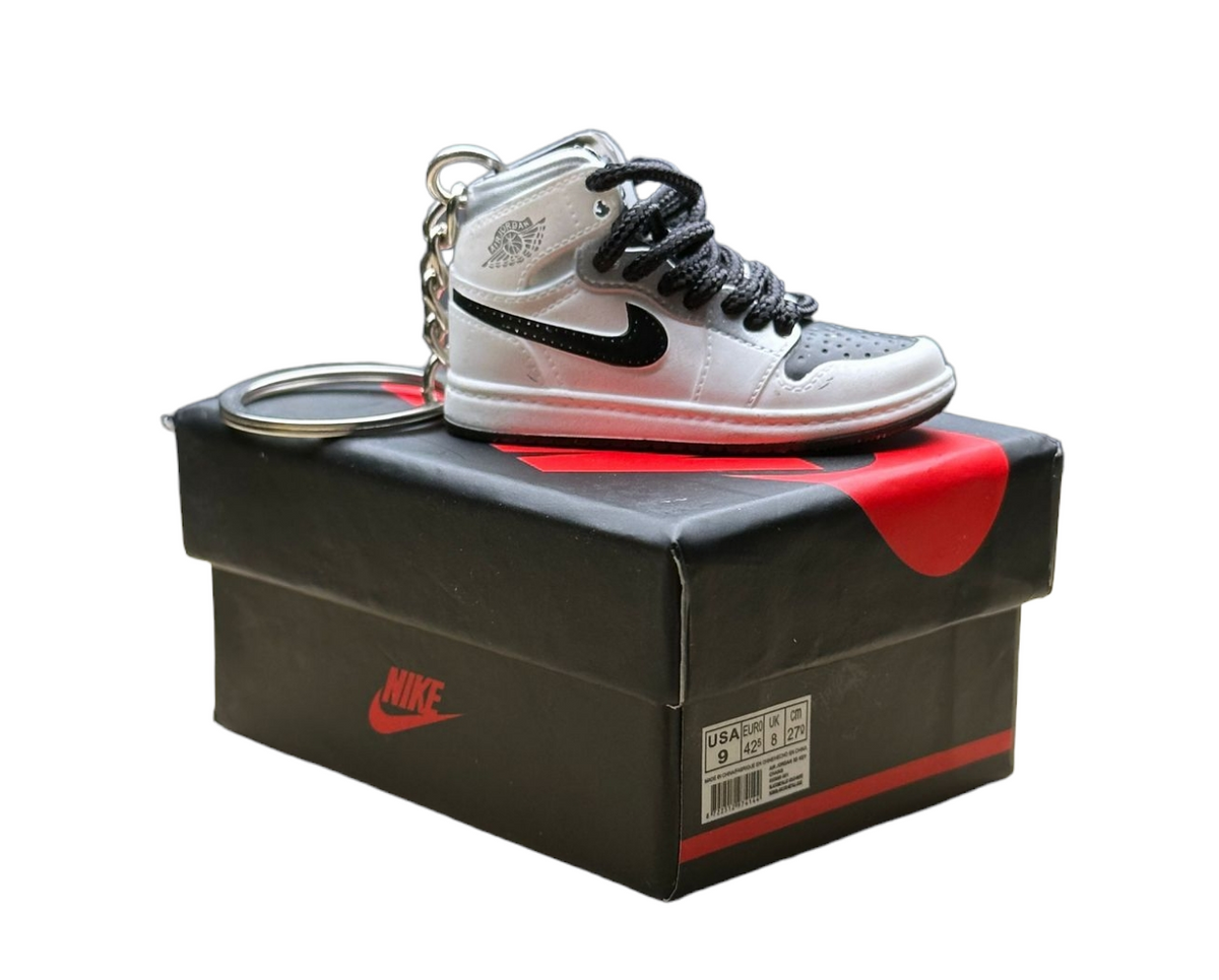 LKJ 1 High Top Trainer Keychain With Mini Shoe Box