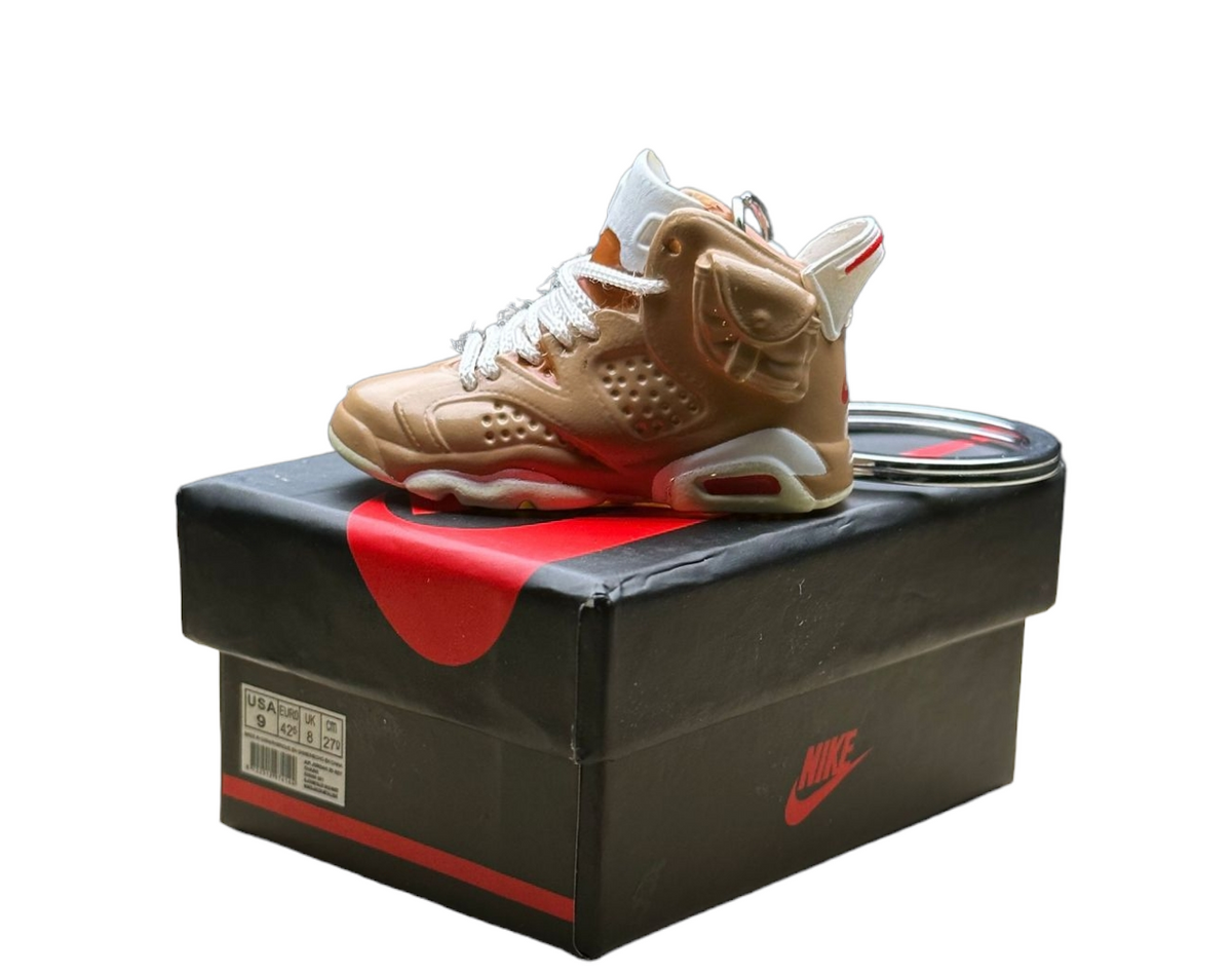 LKJ 6 High Top Trainer Keychain With Mini Shoe Box