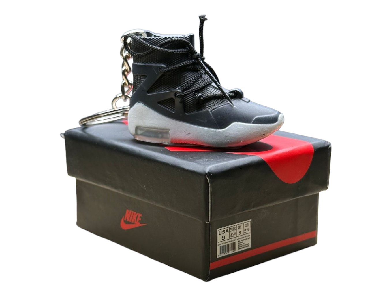 Fear Of God 1 High Top Trainer Keychain With Mini Shoe Box
