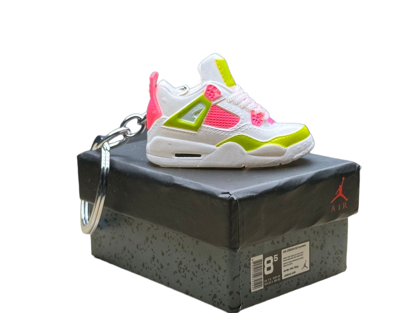 LKJ 4 Trainer Keychain With Mini Shoe Box