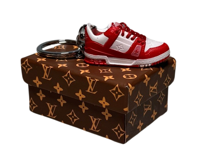 LKV Sneaker Trainer Keychain With Mini Shoe Box