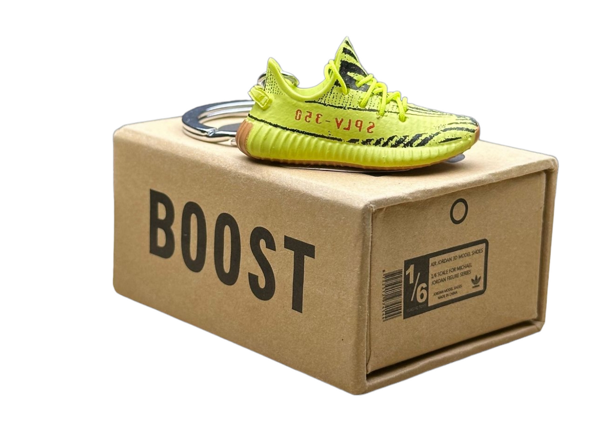 LKZY 350 Boost Trainer Keychain With Mini Shoe Box
