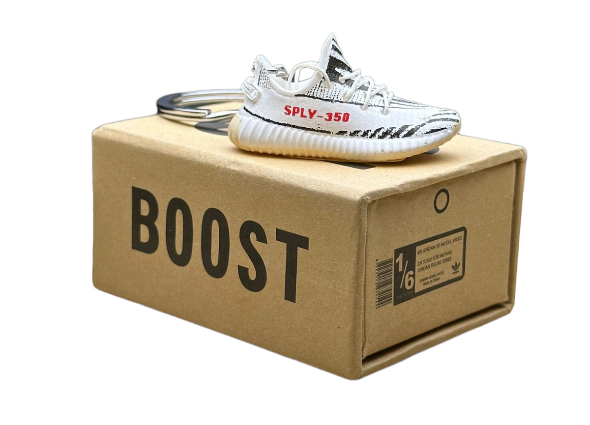LKZY 350 Boost Trainer Keychain With Mini Shoe Box