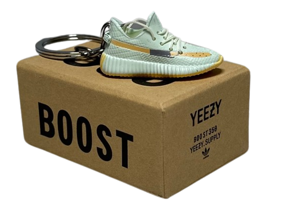 LKZY 350 Boost Trainer Keychain With Mini Shoe Box