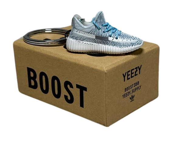 LKZY 350 Boost Trainer Keychain With Mini Shoe Box