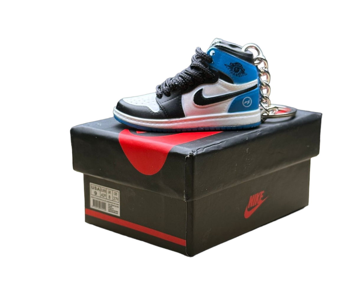 LKJ 1 High Top Trainer Keychain With Mini Shoe Box
