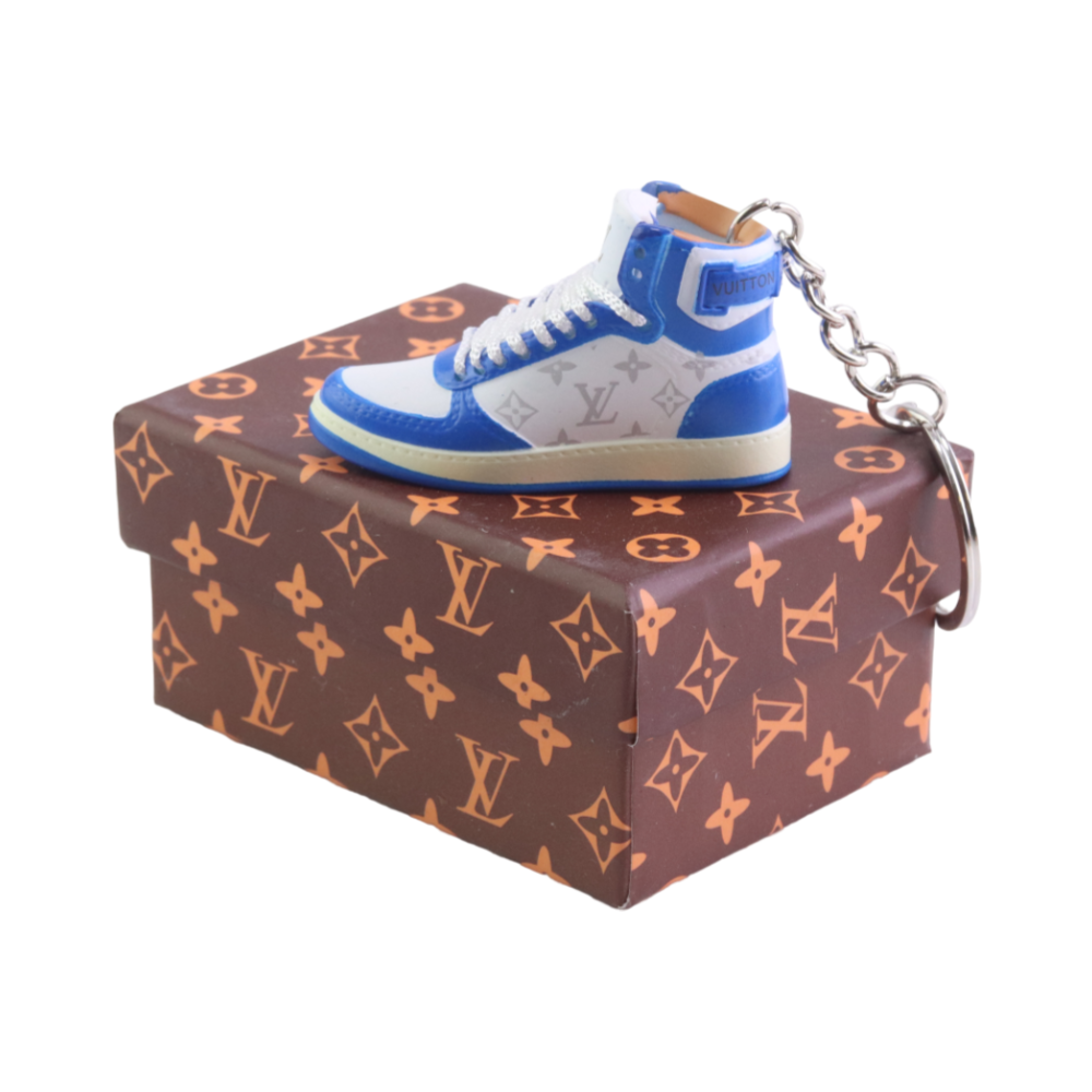 LKV Hi Top Sneaker Trainer Keychain With Mini Shoe Box