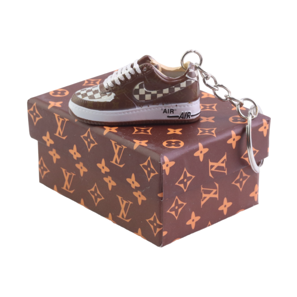 LKV X LKAF 1 VIRGIL ABLOH Sneaker Trainer Keychain With Mini Shoe Box