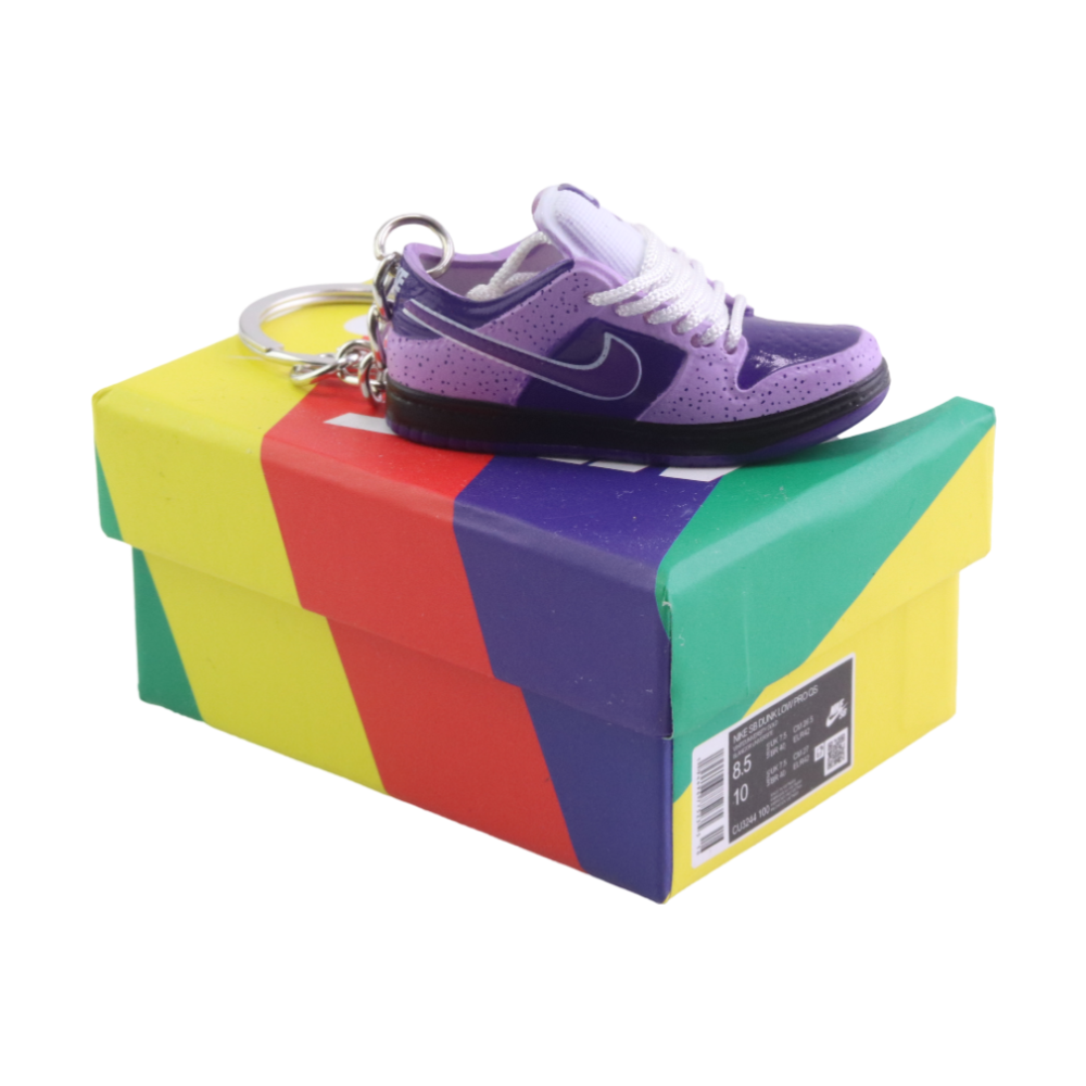 LK Low PURPLE LOBSTER Dunks Trainer Keychain With Mini Shoe Box