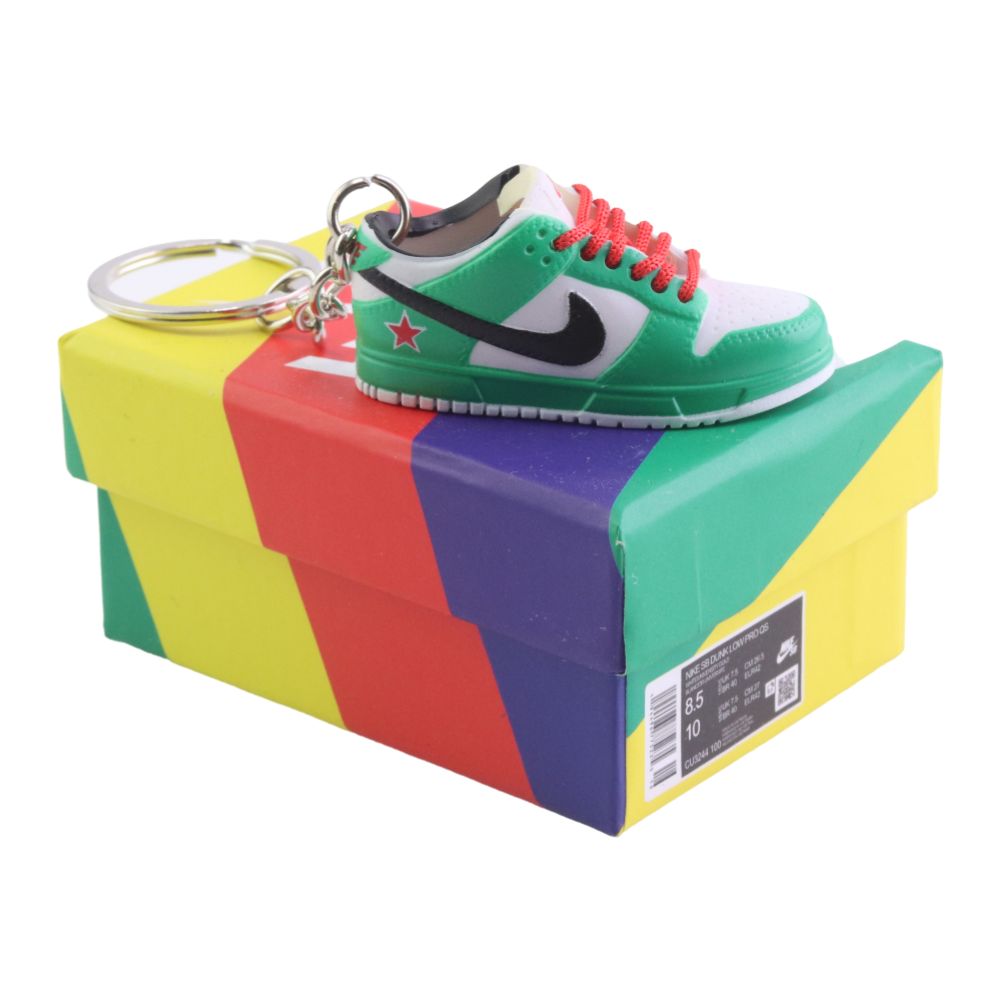 LK Low HEINEKEN Dunks Trainer Keychain With Mini Shoe Box