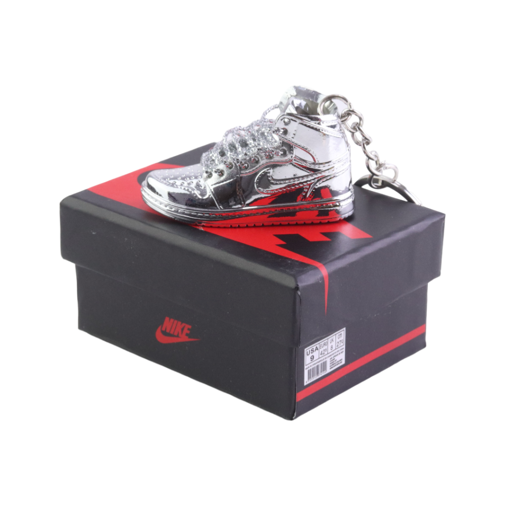 LKJ 1 High Top Trainer Keychain With Mini Shoe Box