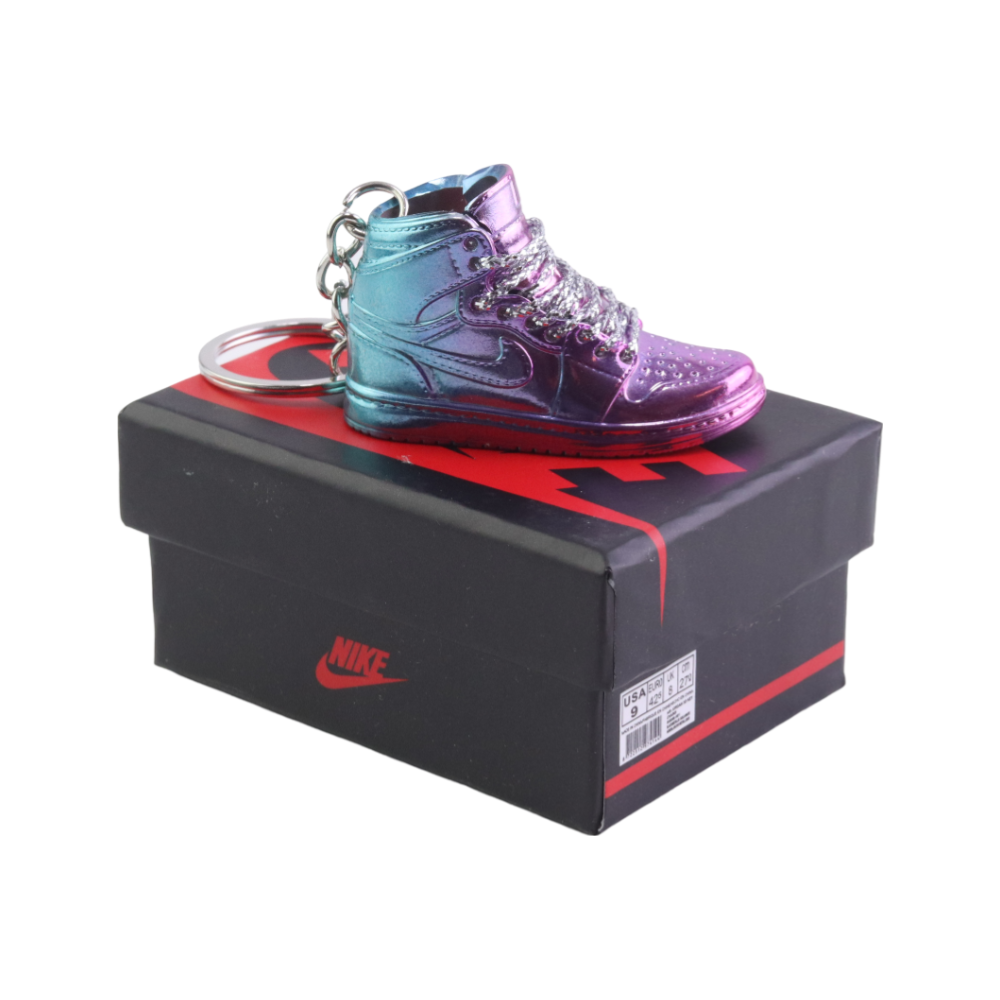 LKJ 1 High Top Trainer Keychain With Mini Shoe Box
