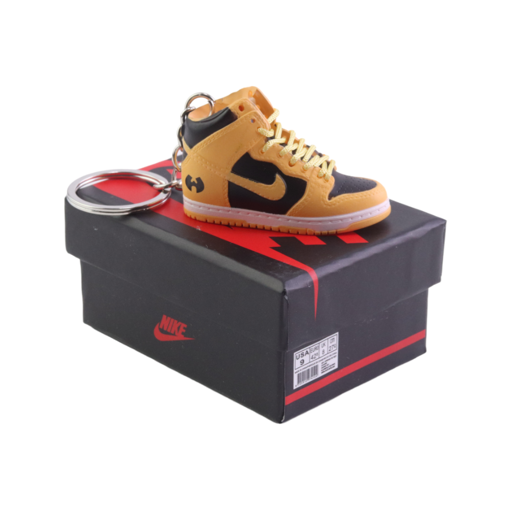 LKJ 1 WUTANG X High Top Trainer Keychain With Mini Shoe Box