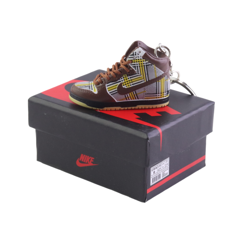 LKJ 1 TWEED High Top Trainer Keychain With Mini Shoe Box