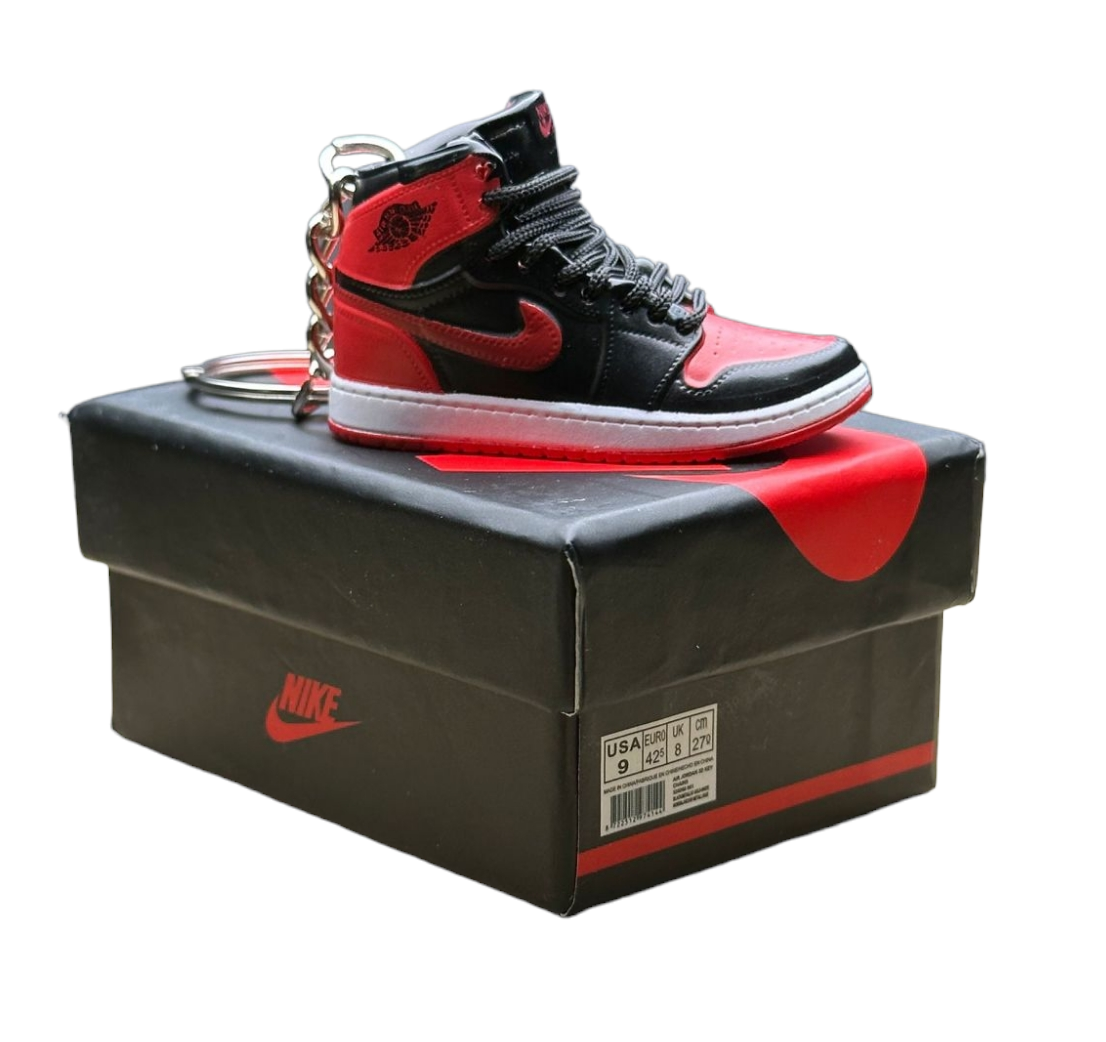 LKJ 1 High Top Trainer Keychain With Mini Shoe Box
