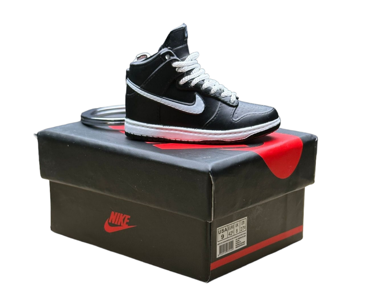 LKJ 1 High Top Trainer Keychain With Mini Shoe Box