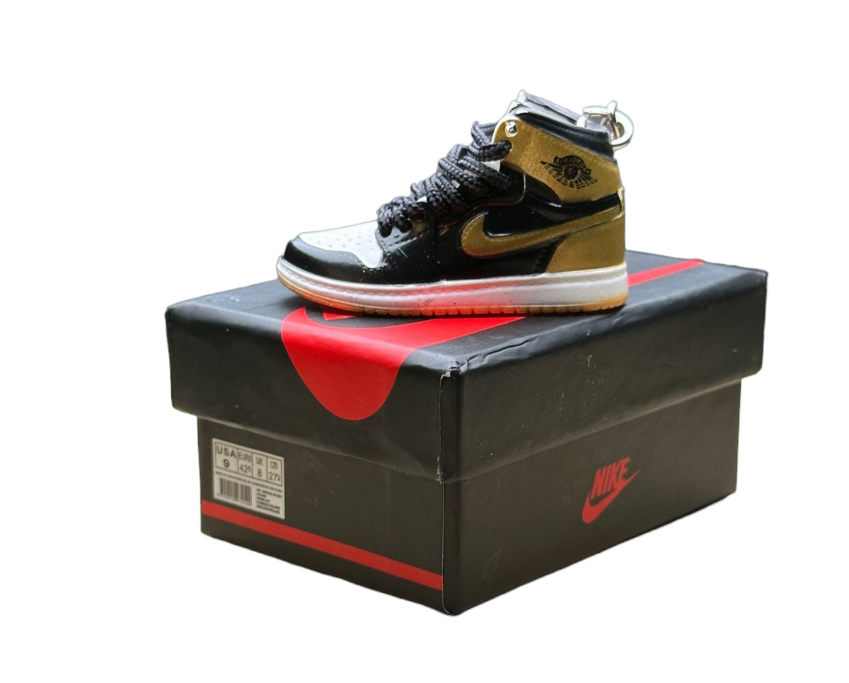 LKJ 1 High Top Trainer Keychain With Mini Shoe Box