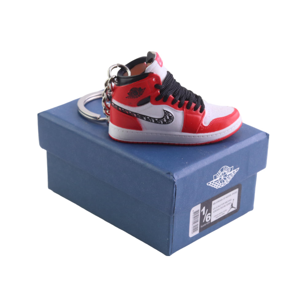 LKJ 1 High Top Trainer Keychain With Mini Shoe Box