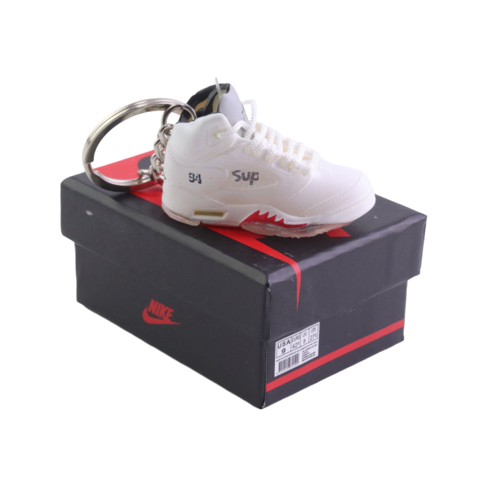 LKJ 5 High Top Trainer Keychain With Mini Shoe Box