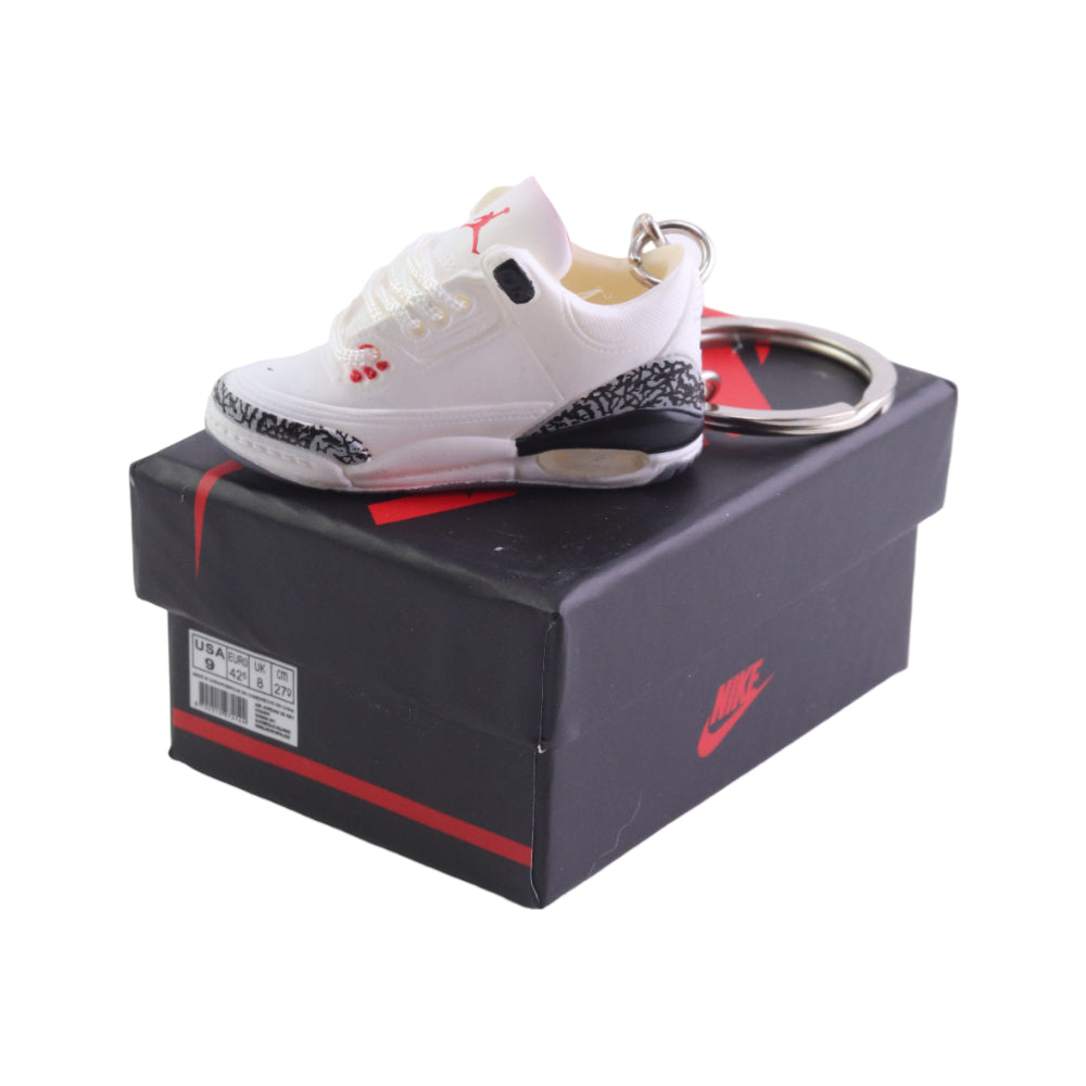 LKJ3 High Top Trainer Keychain With Mini Shoe Box
