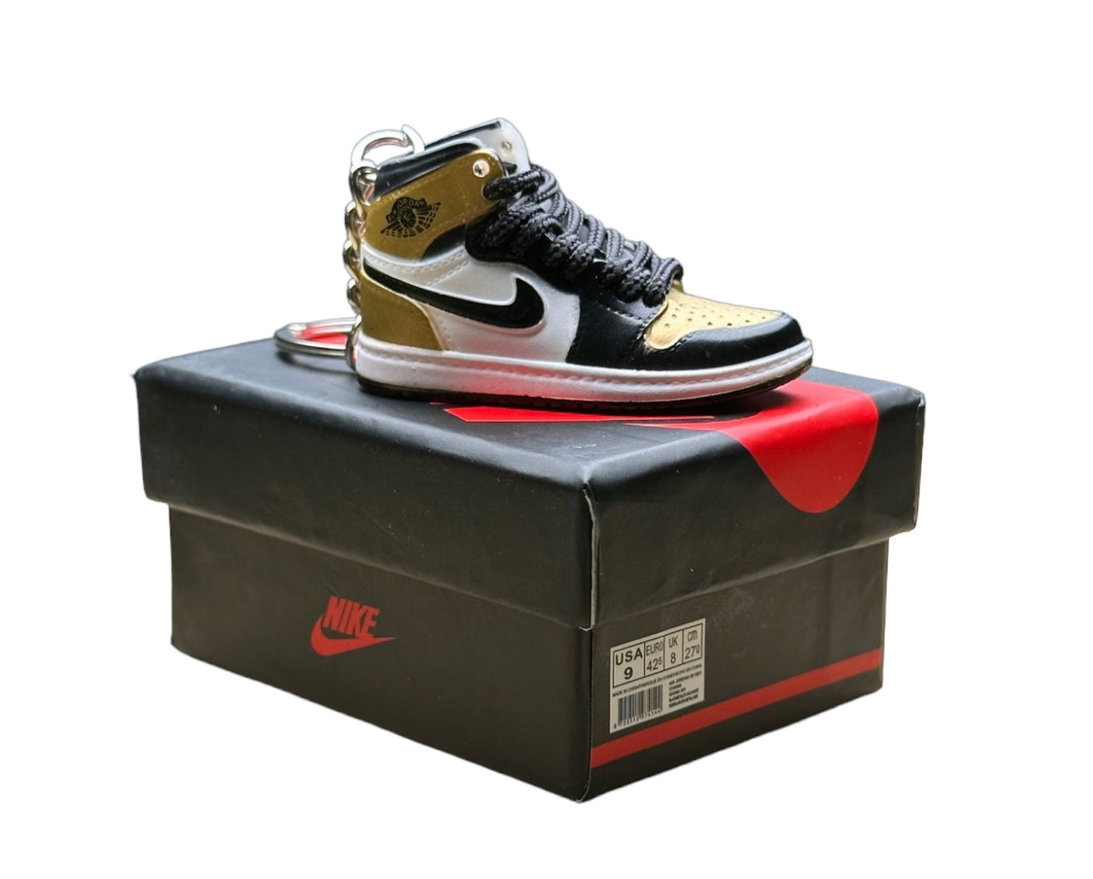 LKJ 1 High Top Trainer Keychain With Mini Shoe Box