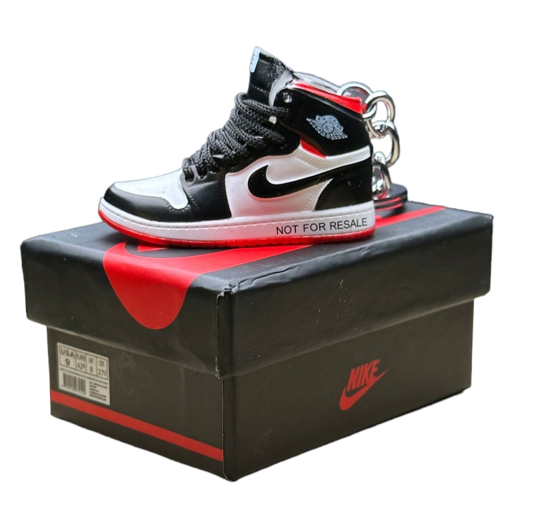 LKJ 1 High Top Trainer Keychain With Mini Shoe Box