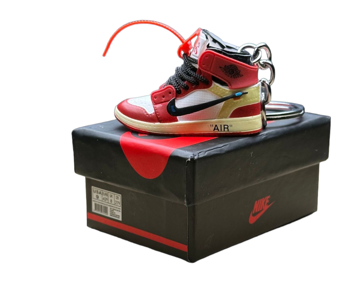 LKJ 1 High Top Trainer Keychain With Mini Shoe Box