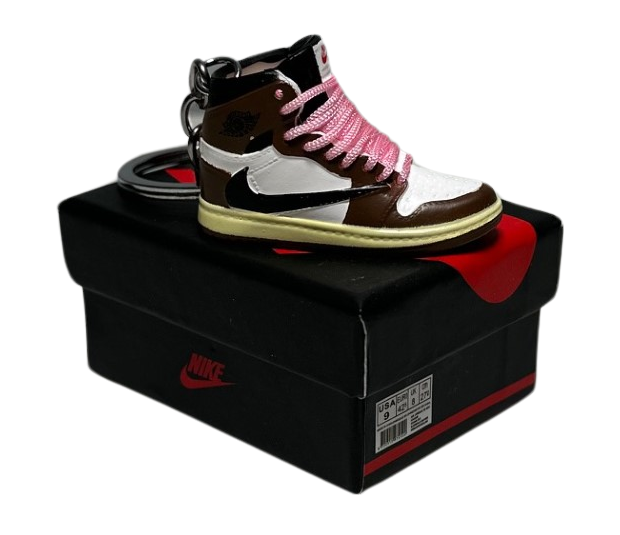 LKJ 1 High Top Trainer Keychain With Mini Shoe Box