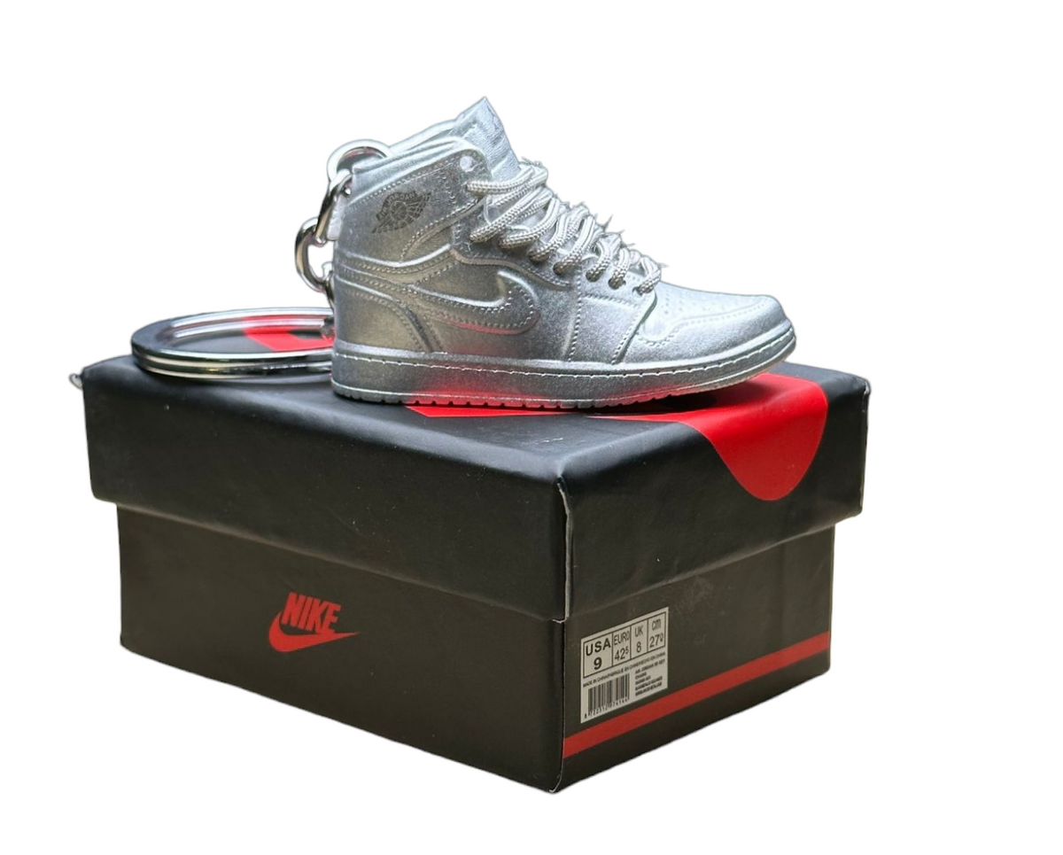LKJ 1 High Top Trainer Keychain With Mini Shoe Box