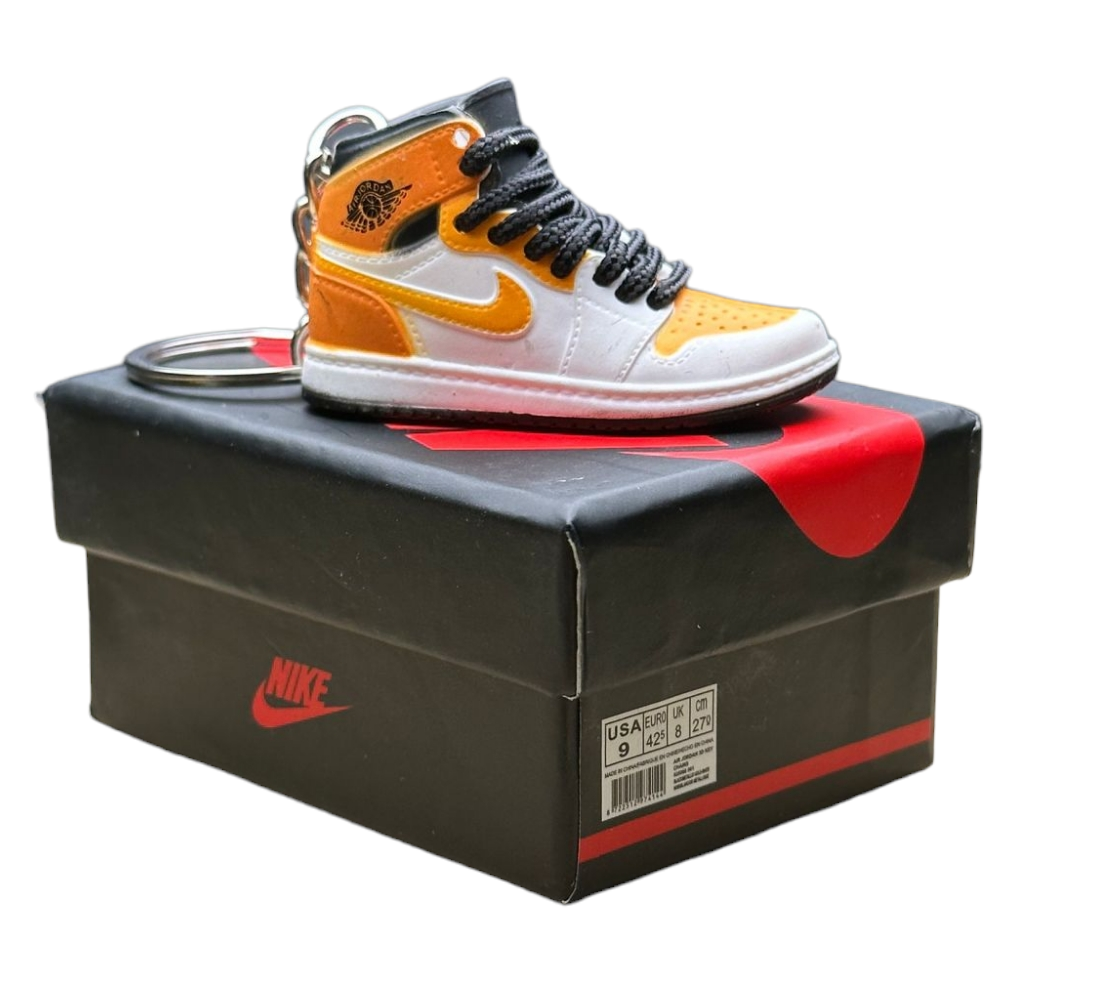 LKJ 1 High Top Trainer Keychain With Mini Shoe Box