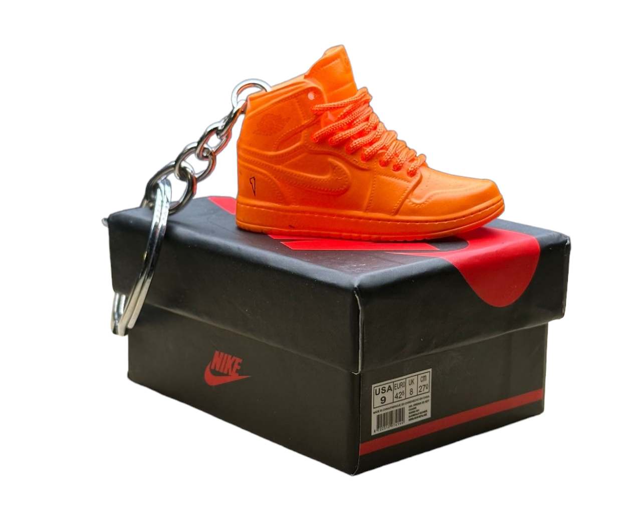 LKJ 1 High Top Trainer Keychain With Mini Shoe Box