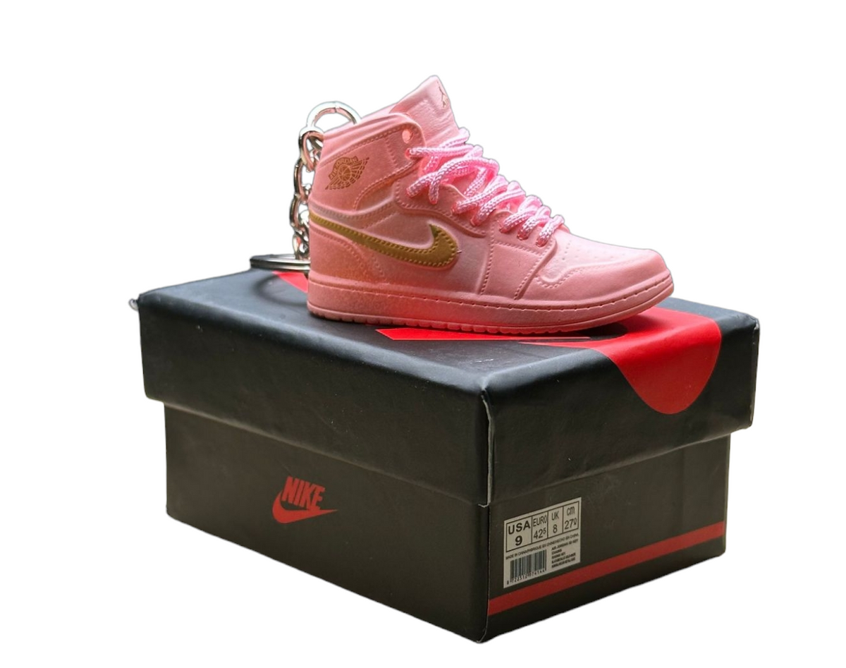 LKJ 1 High Top Trainer Keychain With Mini Shoe Box