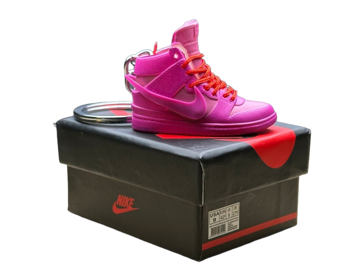 LKJ 1 High Top Trainer Keychain With Mini Shoe Box