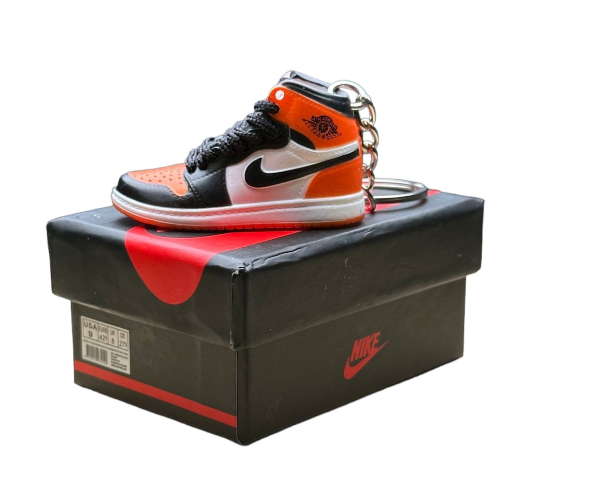 LKJ 1 High Top Trainer Keychain With Mini Shoe Box