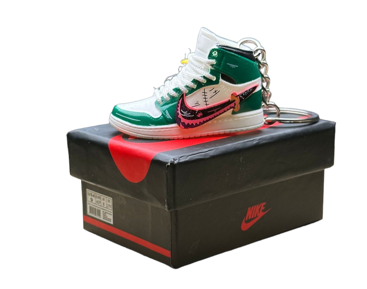 LKJ 1 High Top Trainer Keychain With Mini Shoe Box