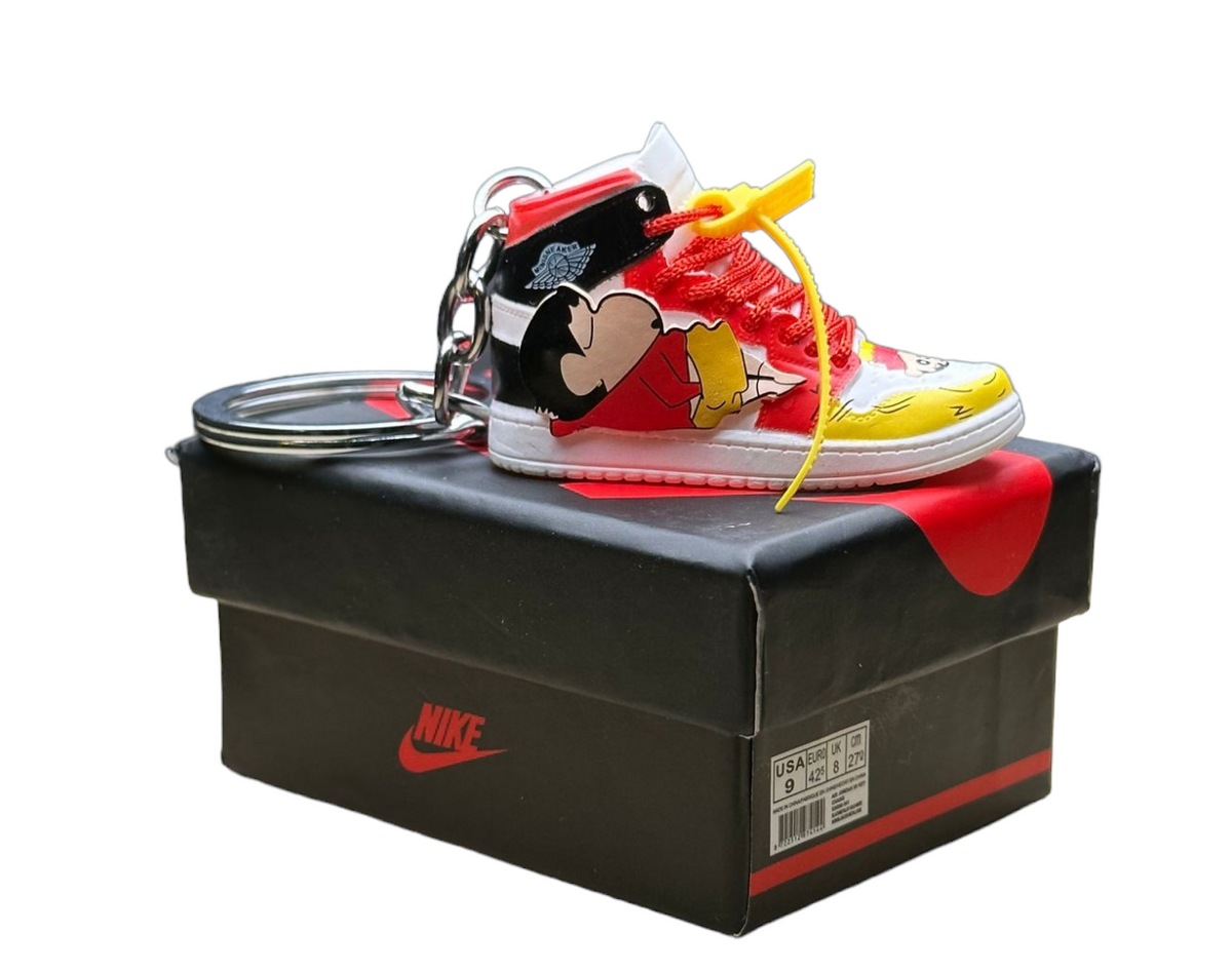 LKJ 1 High Top Trainer Keychain With Mini Shoe Box