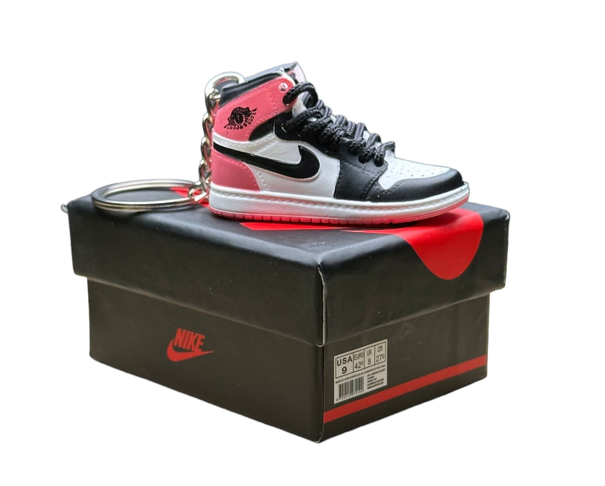 LKJ 1 High Top Trainer Keychain With Mini Shoe Box