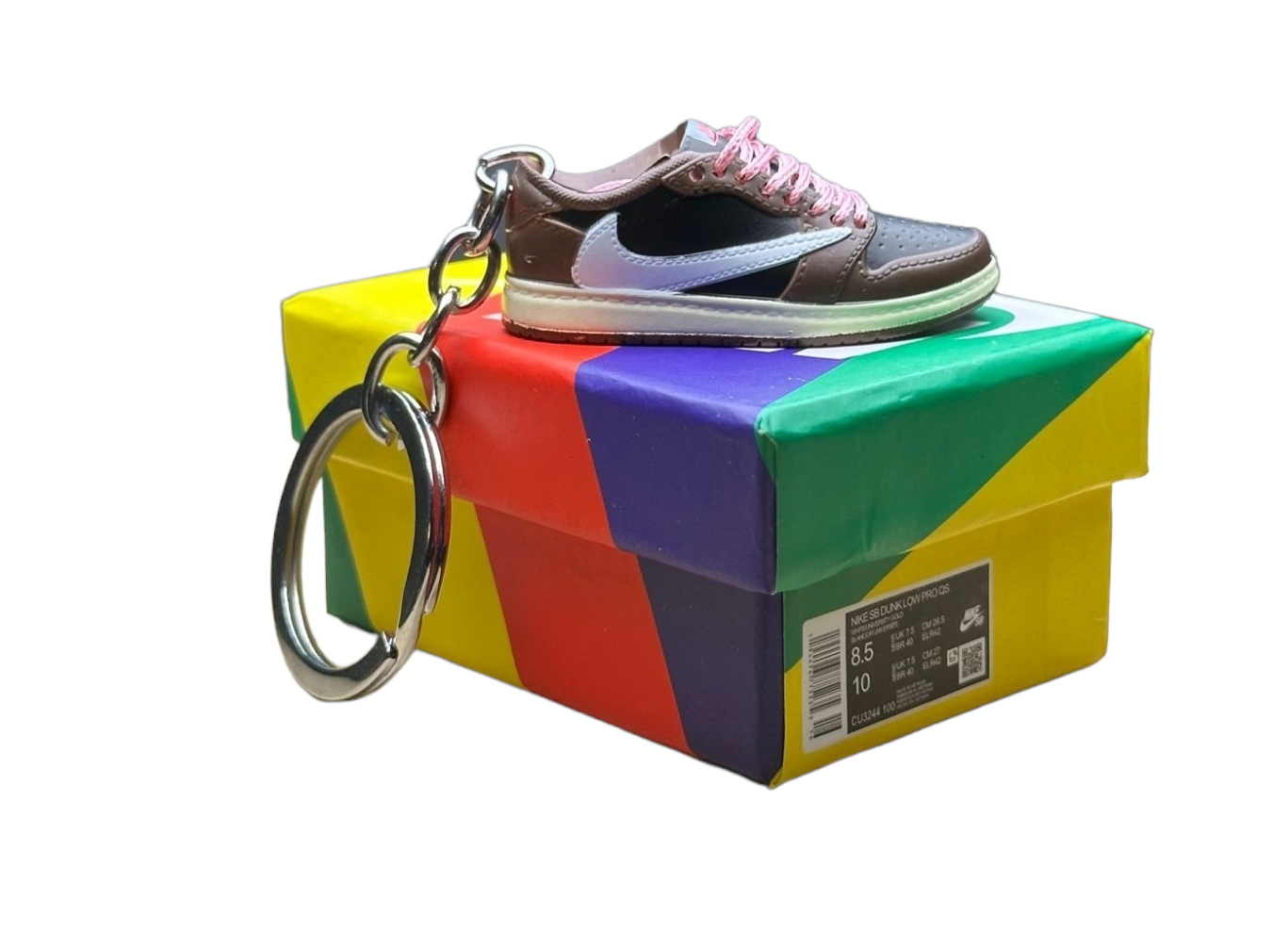 Travis.S x LK Low Dunks Trainer Keychain With Mini Shoe Box
