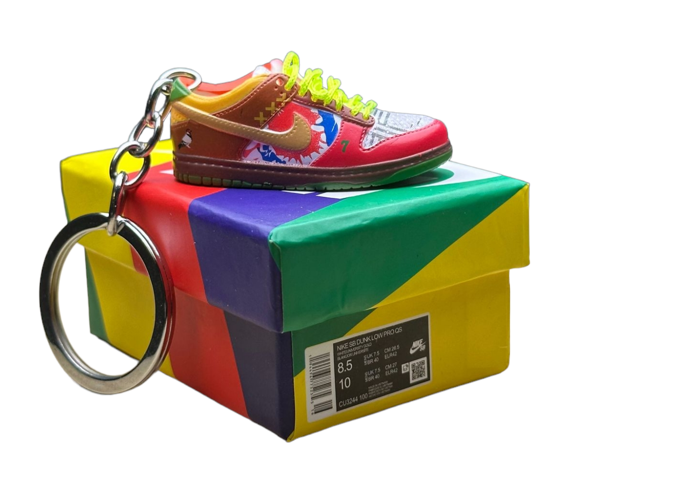 LK Low Dunks Trainer Keychain With Mini Shoe Box