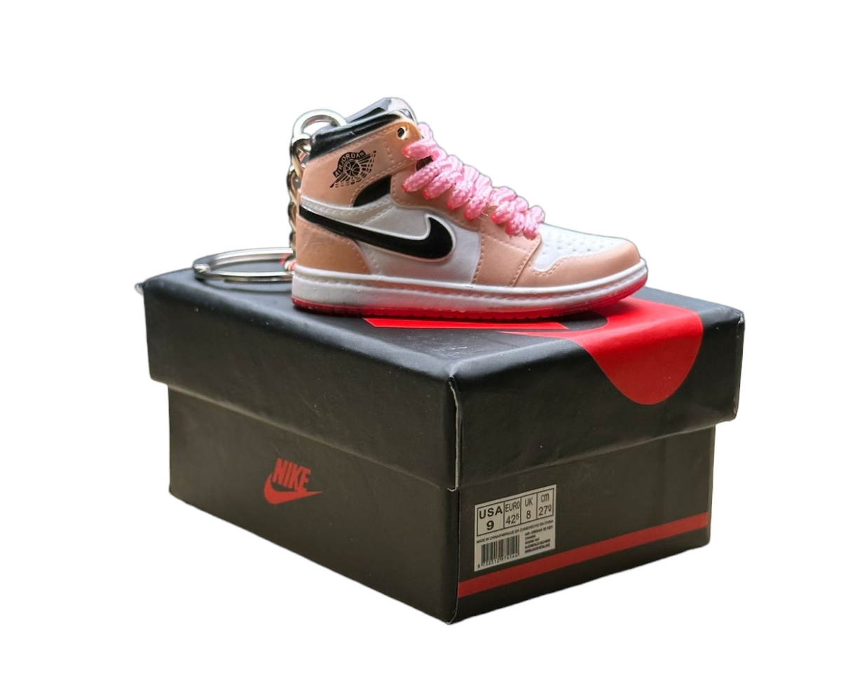 LKJ 1 High Top Trainer Keychain With Mini Shoe Box