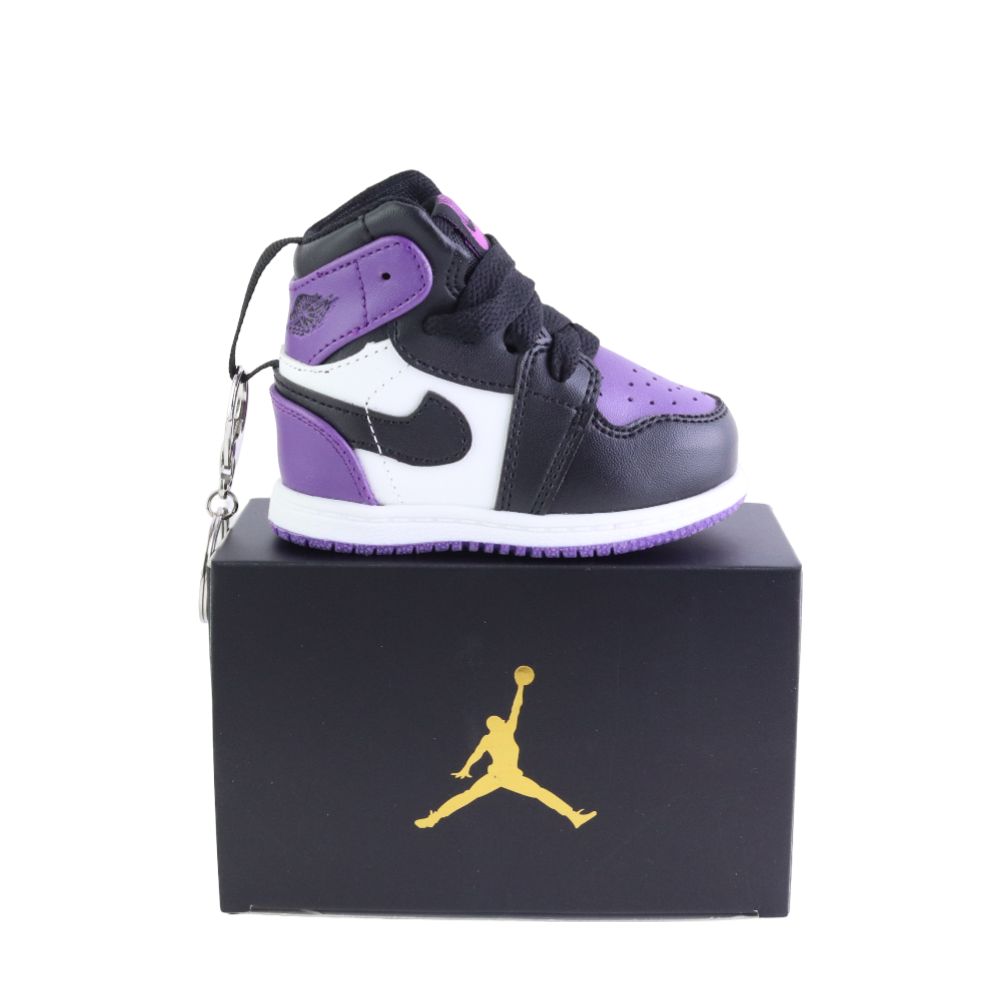 LKJ 1 Purple/Black Bag Charm With Box
