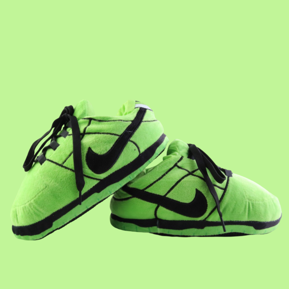 KIDS Power Puff Green Dunks Retro Low Top Unisex Trainer Sneaker Slippers