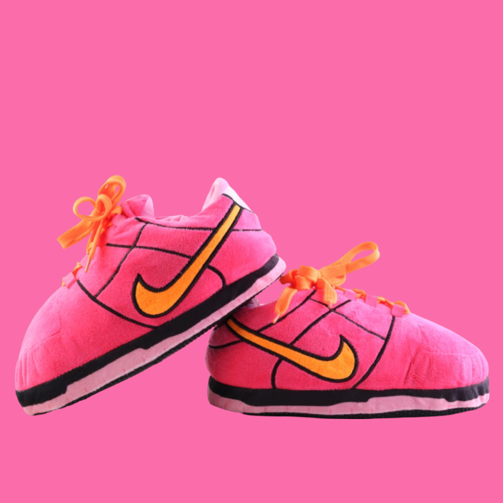 KIDS Power Puff Pink Dunks Retro Low Top Unisex Trainer Sneaker Slippers