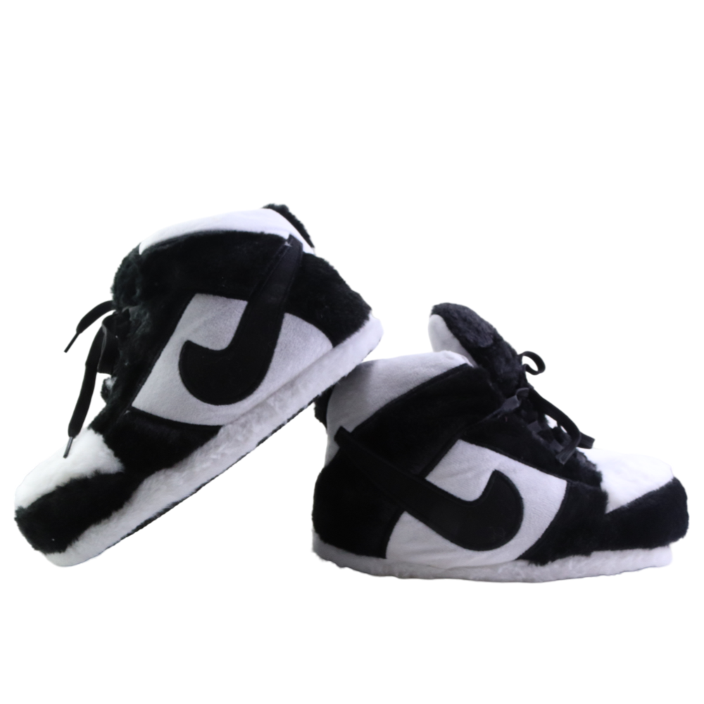 LKJ 1 Black Retro Hi Top Trainer Sneaker Slippers