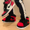 LKJ 1 Retro Red Hi Top Trainer Sneaker Slippers