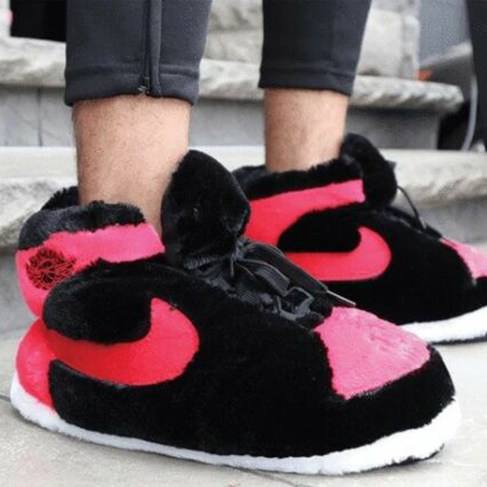 LKJ 1 Retro Red Hi Top Trainer Sneaker Slippers