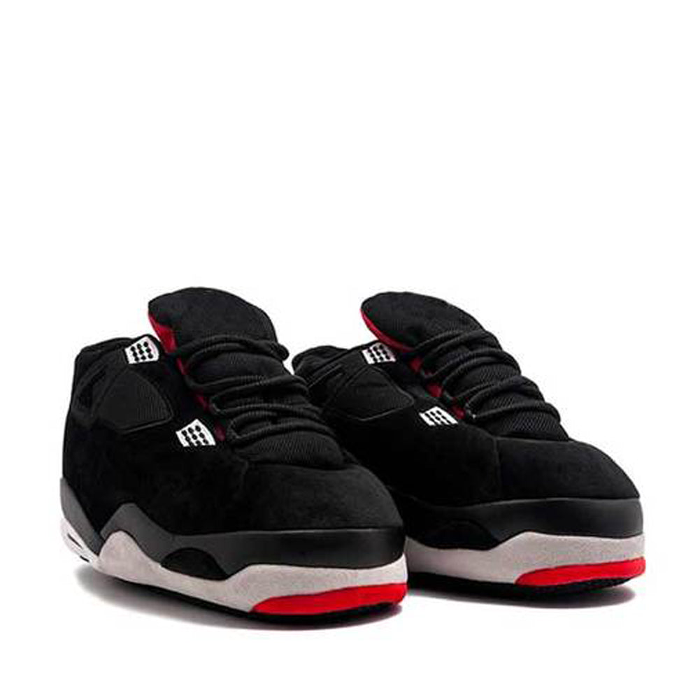 LKJ 4 Black Retro Hi Top Trainer Sneaker Slippers